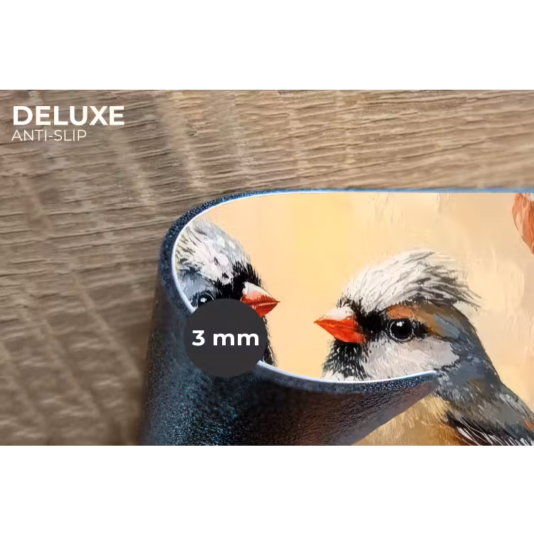 Placemat - 6 stuks - Vogels - Tak - Winter - Sneeuw — 4
