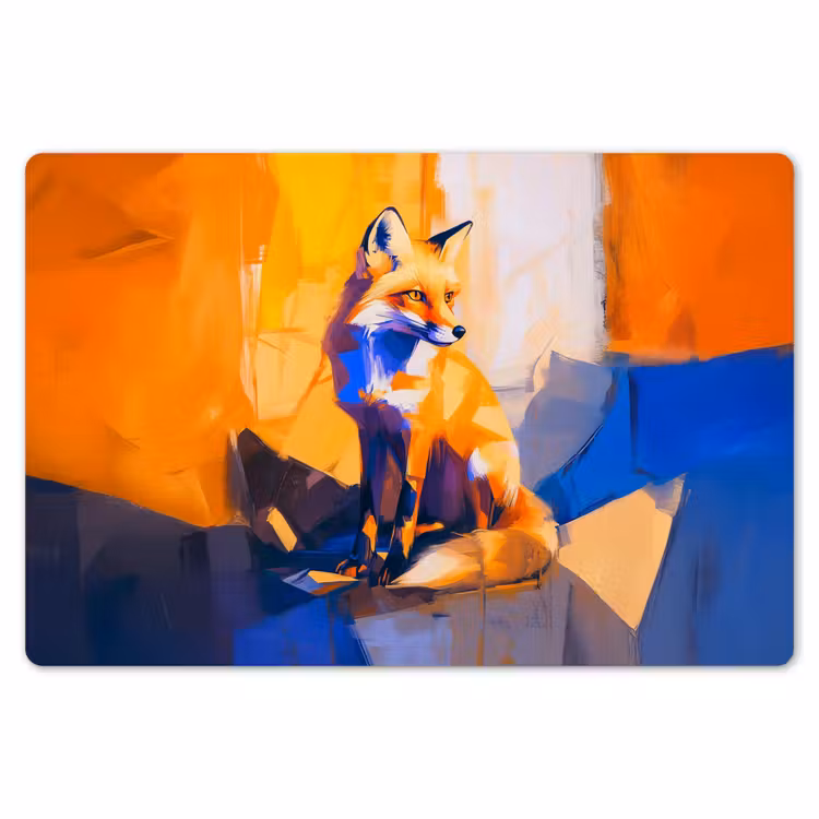 Placemat - 6 stuks - Vos - Oranje - Vormen - Abstract — 7