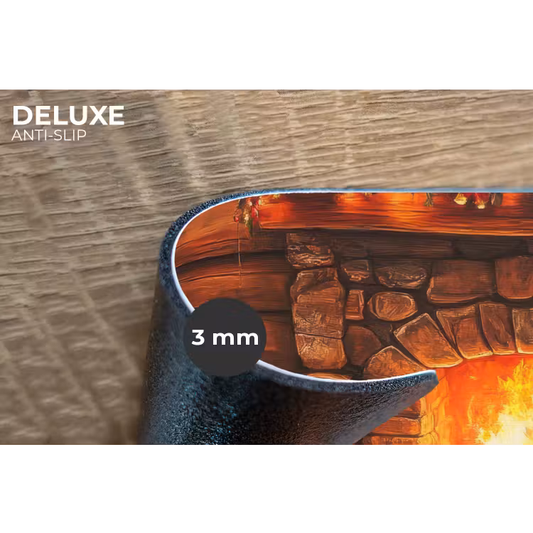 Placemat - 6 stuks - Winter - Kerst - Huis - Openhaard — 4