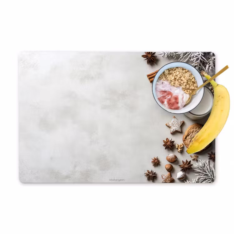 Placemat - 6 stuks - Winter - Kerst - Specerijen - Wit — 1