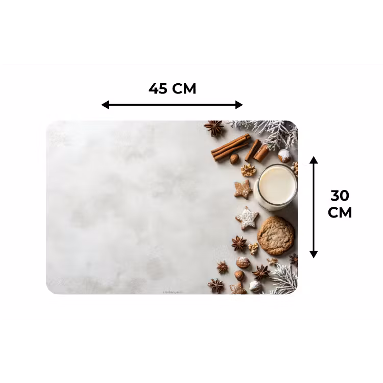 Placemat - 6 stuks - Winter - Kerst - Specerijen - Wit — 3