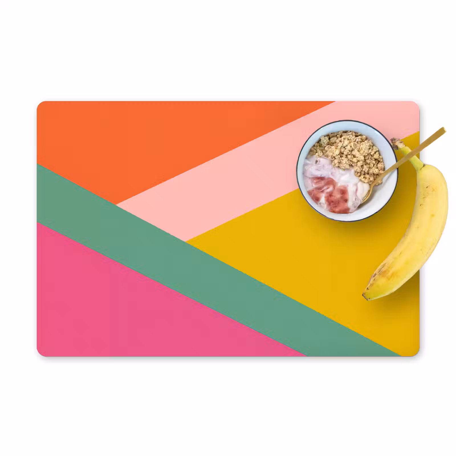 Placemat - 6 stuks - Driehoeken - Kleurrijk - Abstract — 1