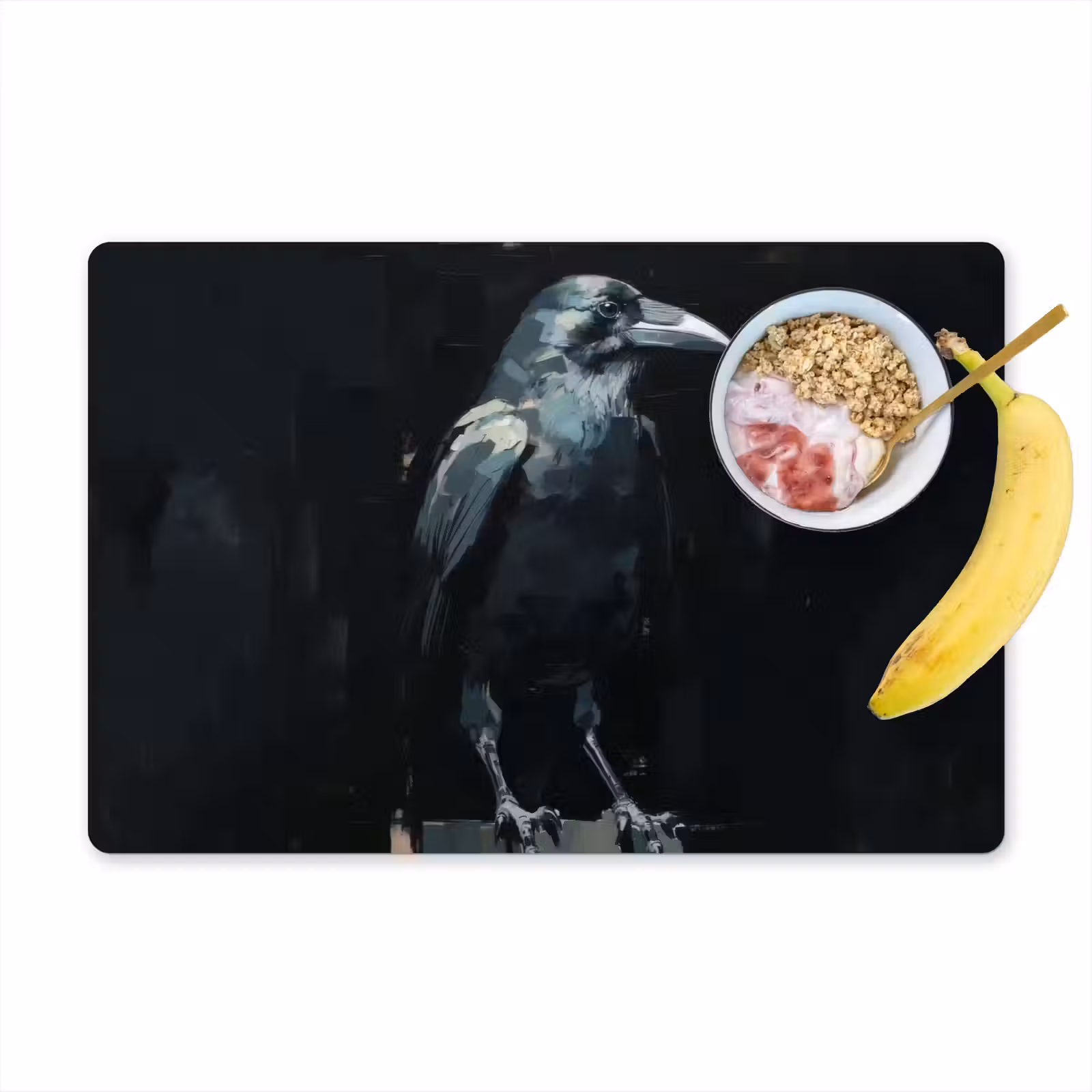 Placemat - 6 stuks - Raaf - Vogels - Zwart — 1