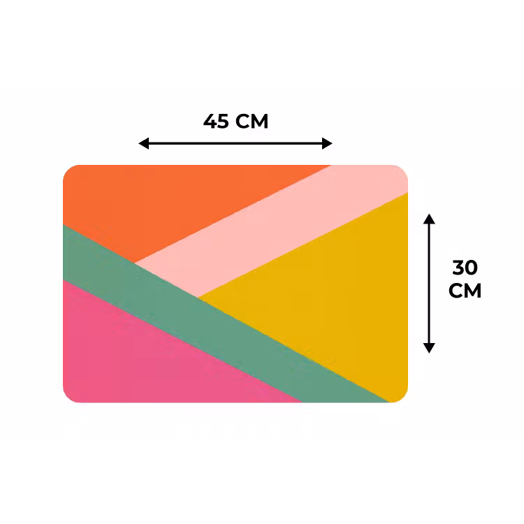 Placemat - 6 stuks - Driehoeken - Kleurrijk - Abstract — 3