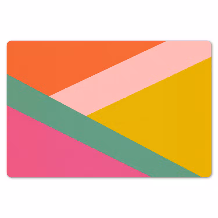 Placemat - 6 stuks - Driehoeken - Kleurrijk - Abstract — 7