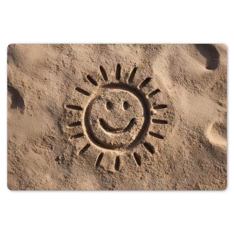 Placemat - 6 stuks - Gezichtje - Zon - Zand - Getekend — 7
