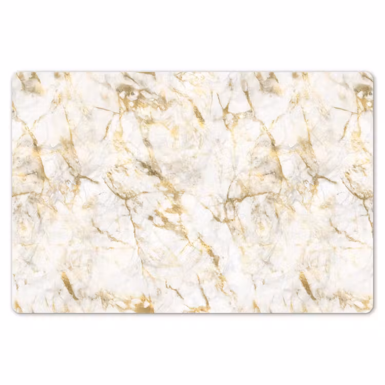 Placemat - 6 stuks - Goud - Licht - Nerf - Marmer — 7