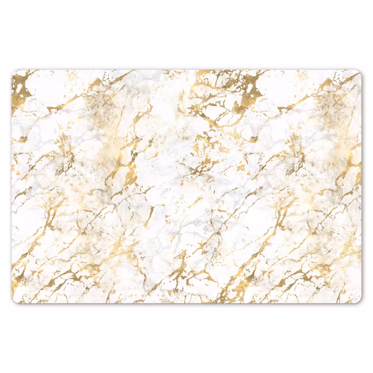 Placemat - 6 stuks - Goudspatten - Wit - Marmer — 7