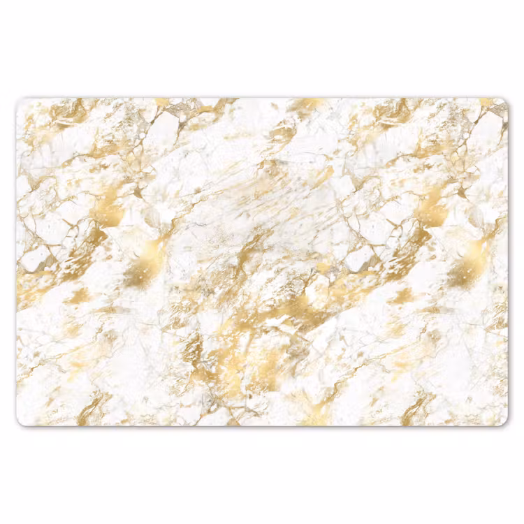 Placemat - 6 stuks - Marmer - Goud - Structuur — 7