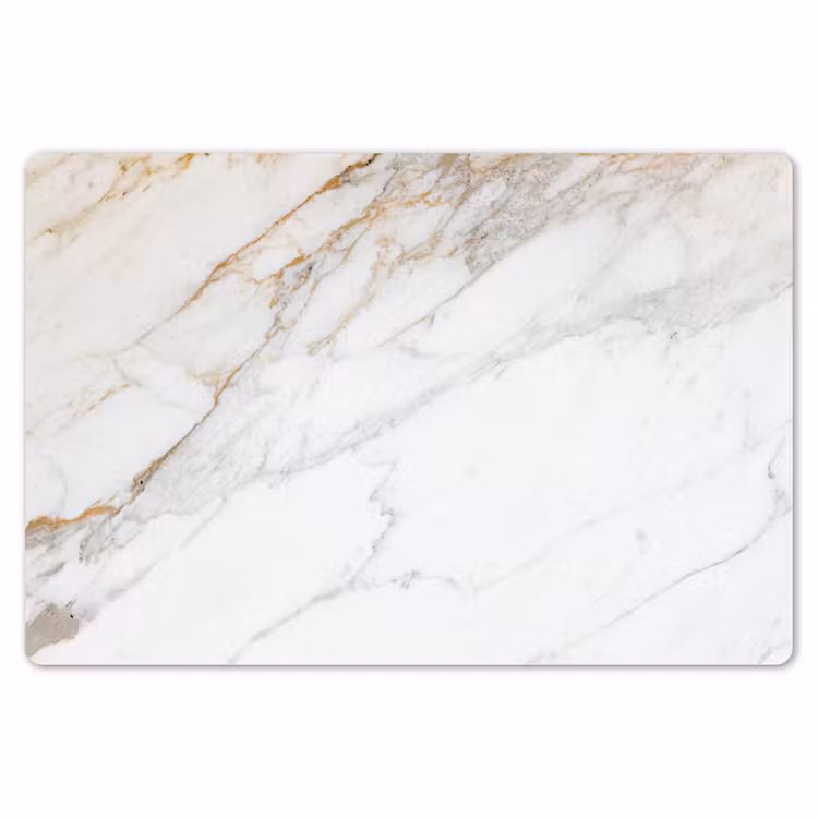 Placemat - 6 stuks - Marmer - Steen - Wit - Goud - Marmerlook - Steen - Luxe — 7