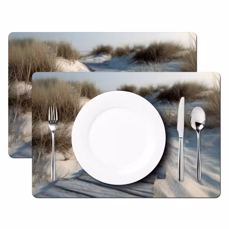 Placemat - 6 stuks - Pad - Planken - Duinen - Gras — 2