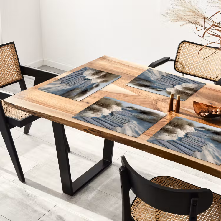 Placemat - 6 stuks - Pad - Planken - Duinen - Gras — 5