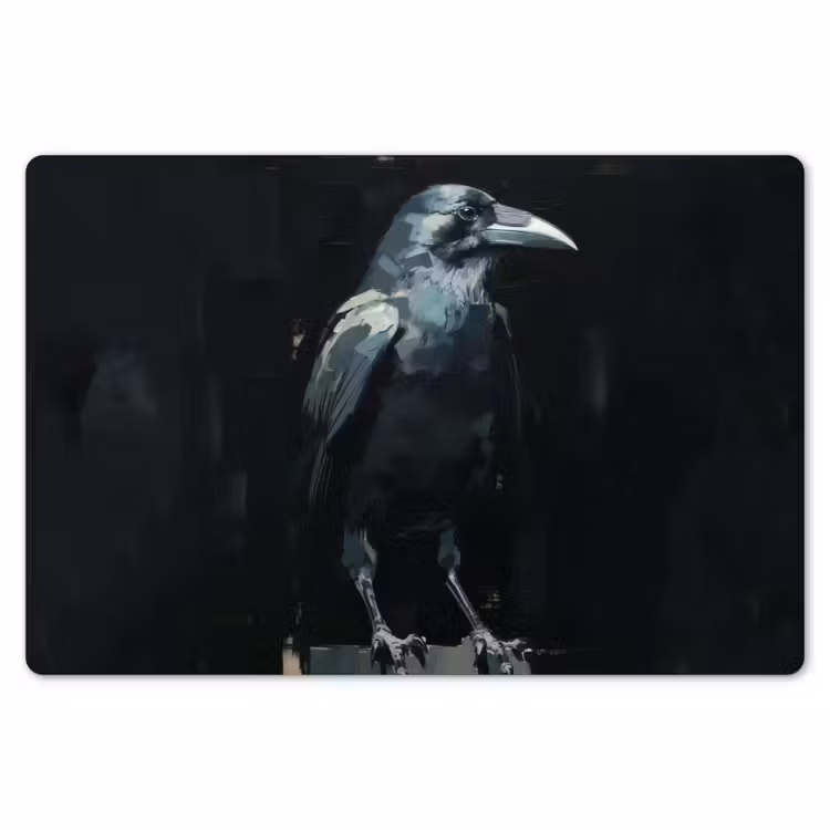 Placemat - 6 stuks - Raaf - Vogels - Zwart — 7