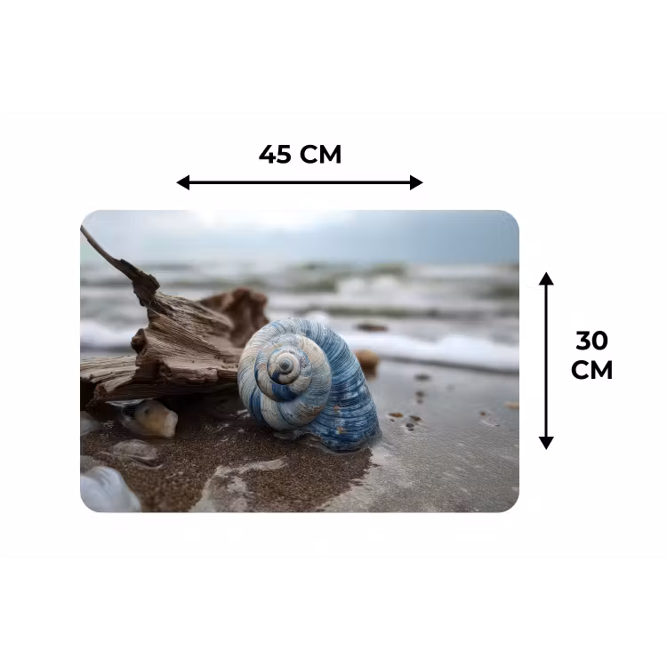 Placemat - 6 stuks - Schelp - Strand - Blauw - Zee — 3