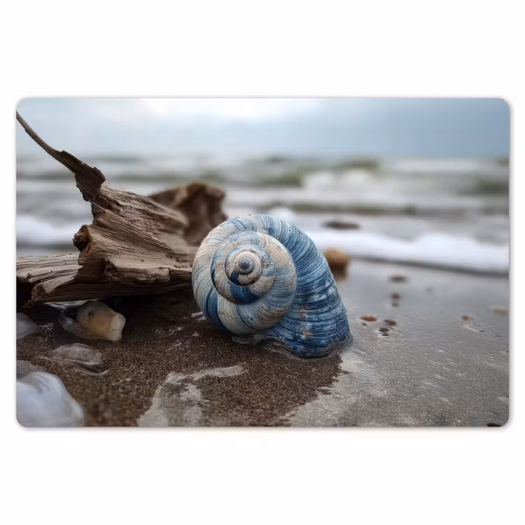 Placemat - 6 stuks - Schelp - Strand - Blauw - Zee — 7