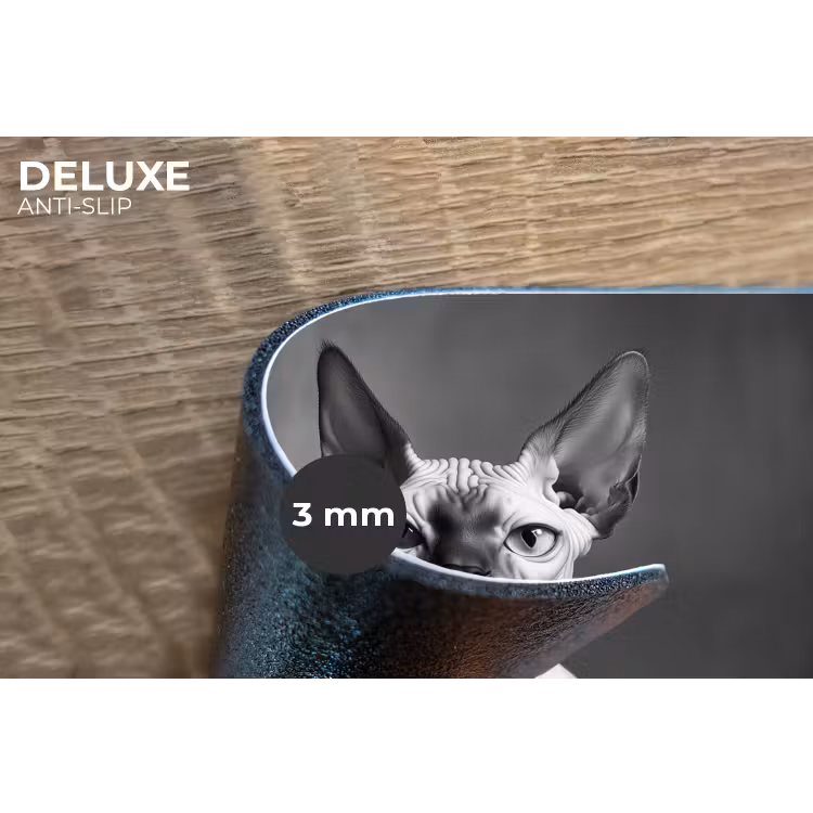 Placemat - 6 stuks - Sphynx - Kat - Dieren - Humor - Spaghetti - Zwart Wit — 4