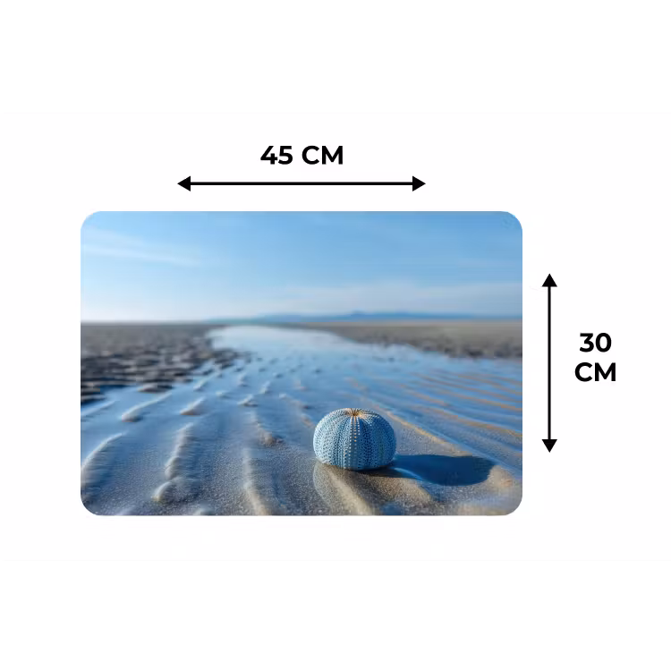 Placemat - 6 stuks - Strand - Schild - Water - Blauw — 3