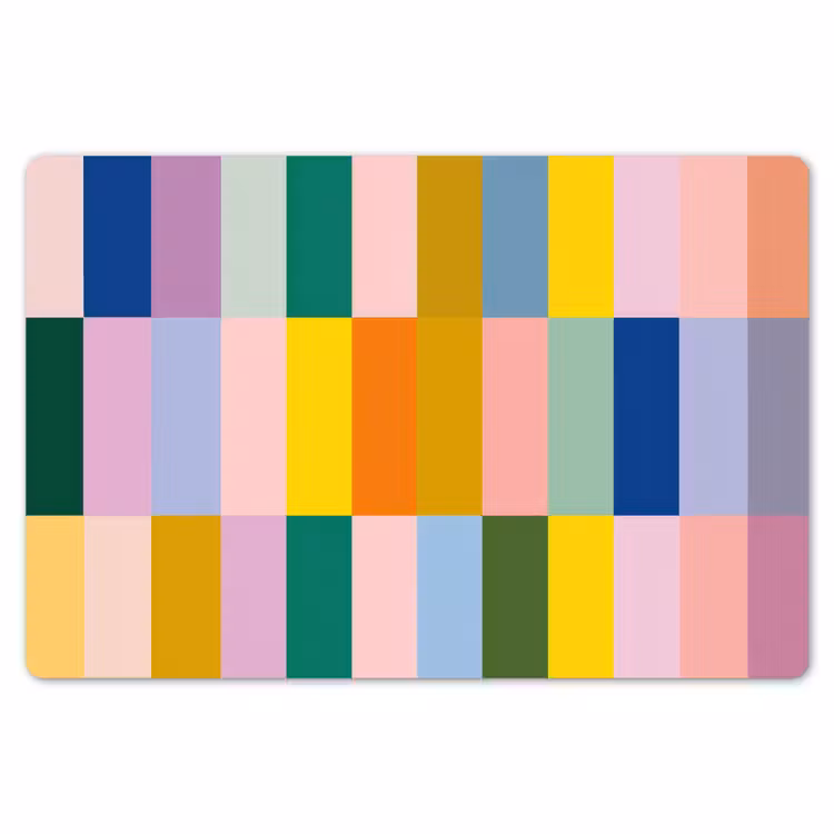 Placemat - 6 stuks - Stroken - Blauw - Patroon - Abstract — 7
