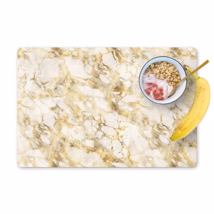 Placemat - 6 stuks - Warm - Gouden - Marmer - Patroon — 1