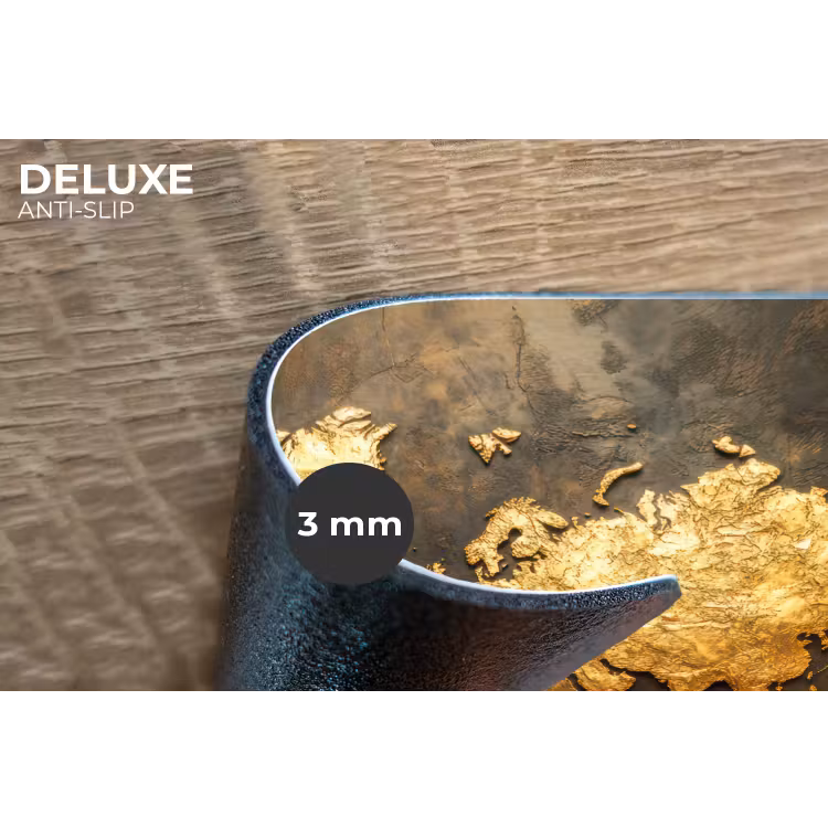 Placemat - 6 stuks - Wereldkaart - Goud - Roest — 4