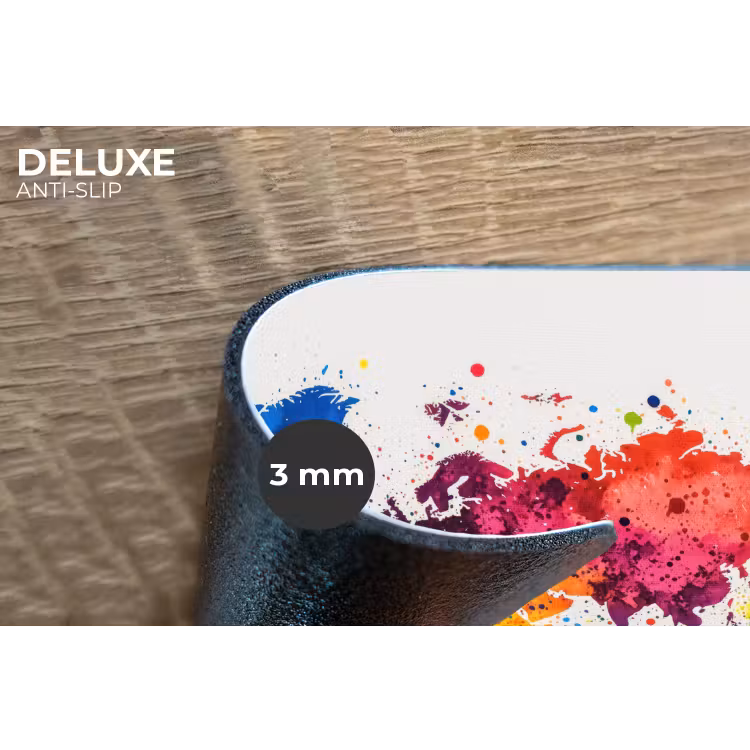 Placemat - 6 stuks - Wereldkaart - Graffiti - Kleurrijk — 4