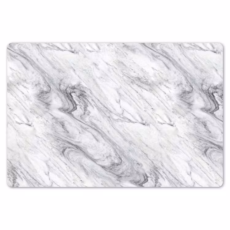Placemat - 6 stuks - Wervelende - Grijsstructuur - Marmer - Wit — 7
