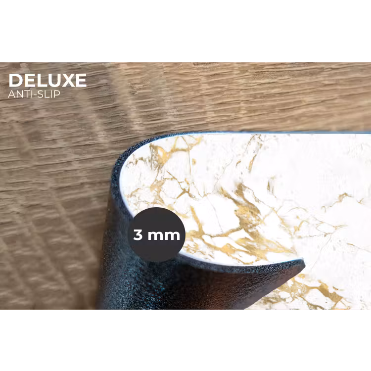 Placemat - 6 stuks - Wit - Marmer - Luxe - Goud — 4