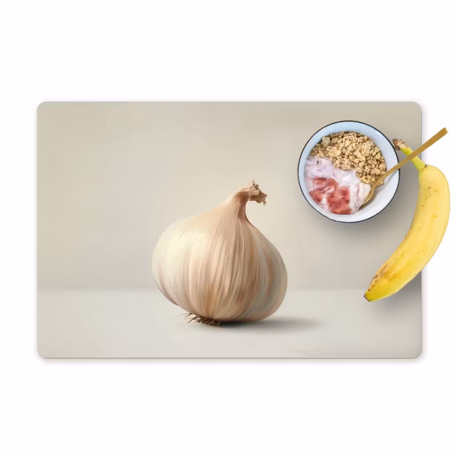 Placemat - 6 stuks - Knoflook - Natuurlijk - Beige — 1