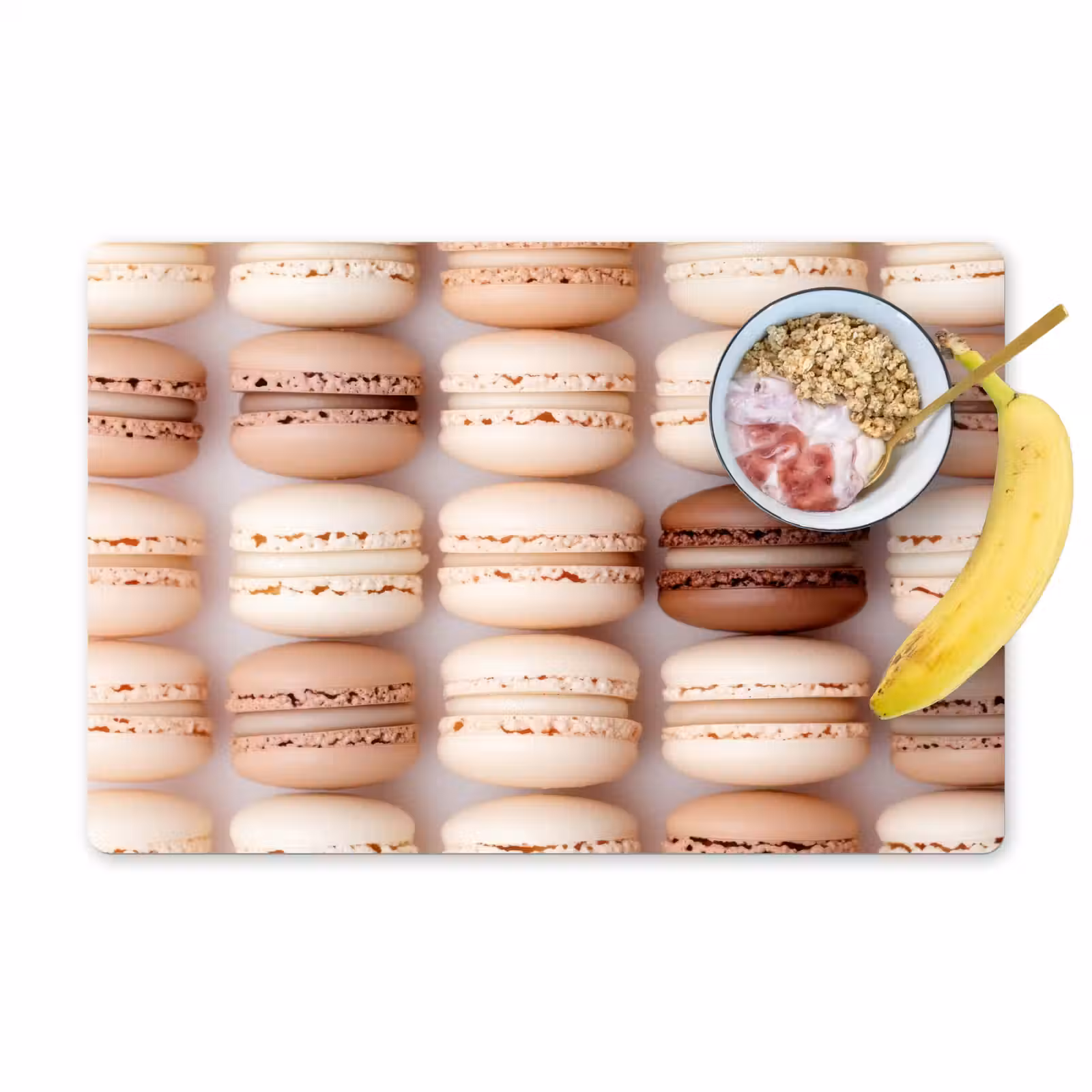 Placemat - 6 stuks - Macarons - Beige - Bruin — 1