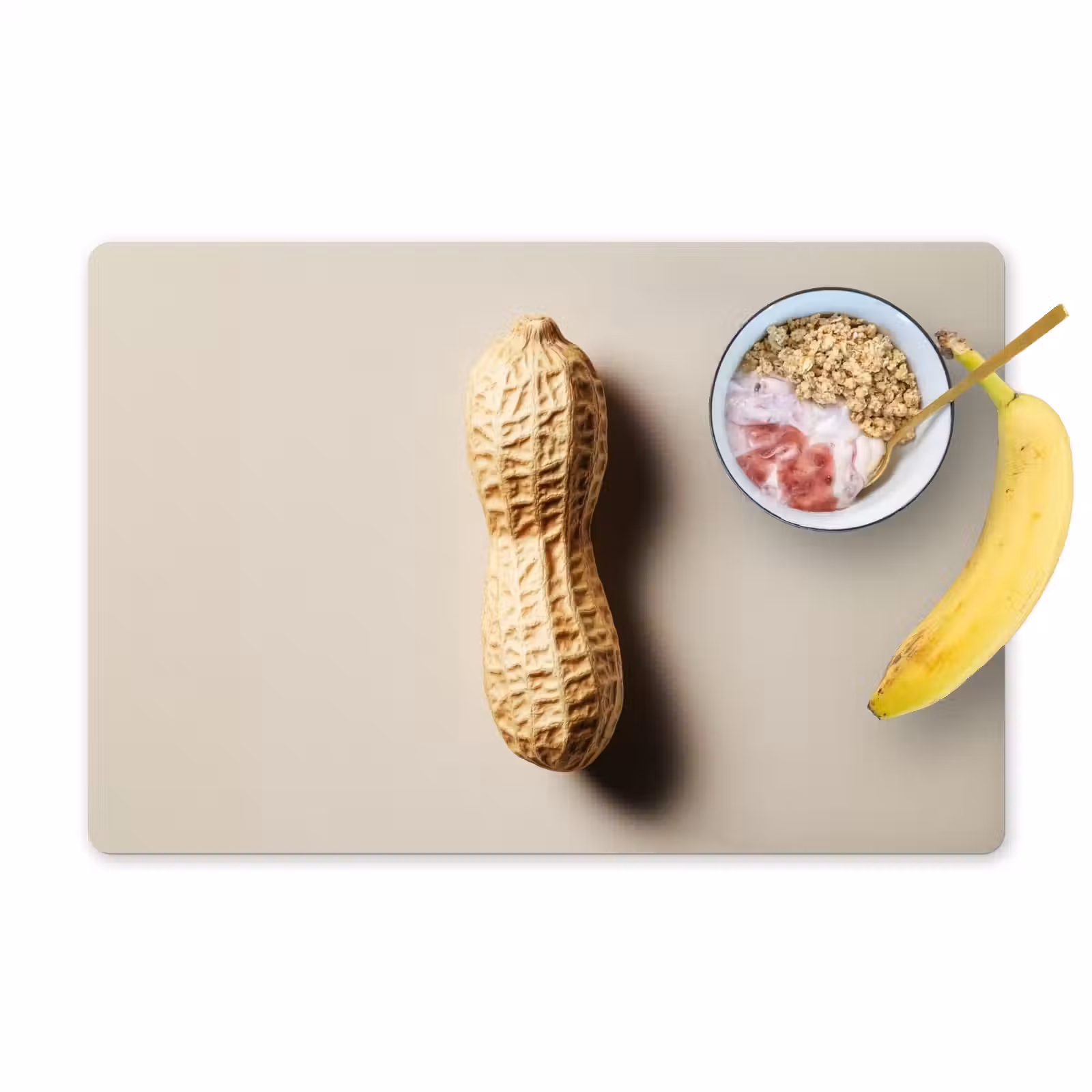 Placemat - 6 stuks - Pinda - Ruw - Beige — 1