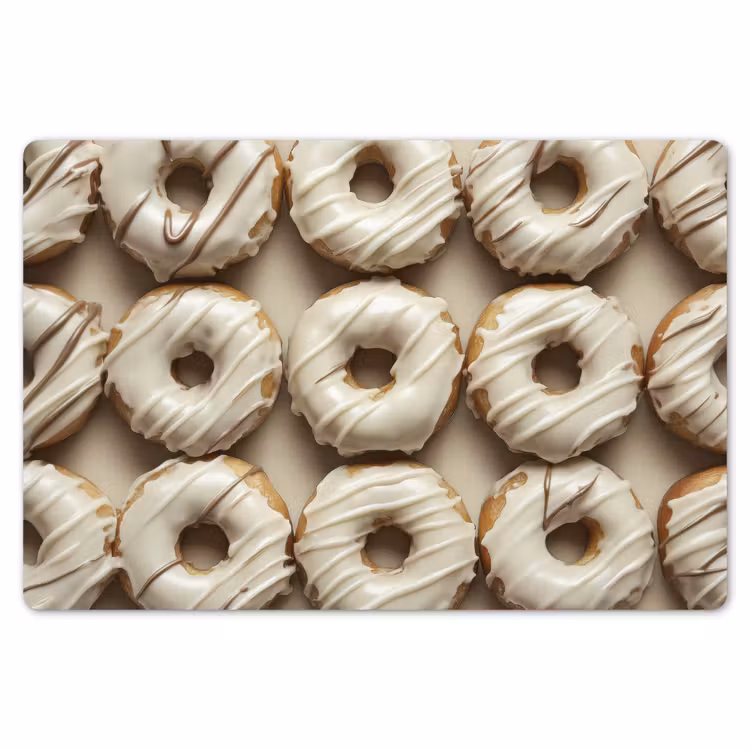 Placemat - 6 stuks - Donuts - Chocolade - Wit - Beige — 7