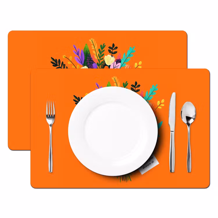 Placemat - 6 stuks - Kaartje - Boeket - Bloemen — 2