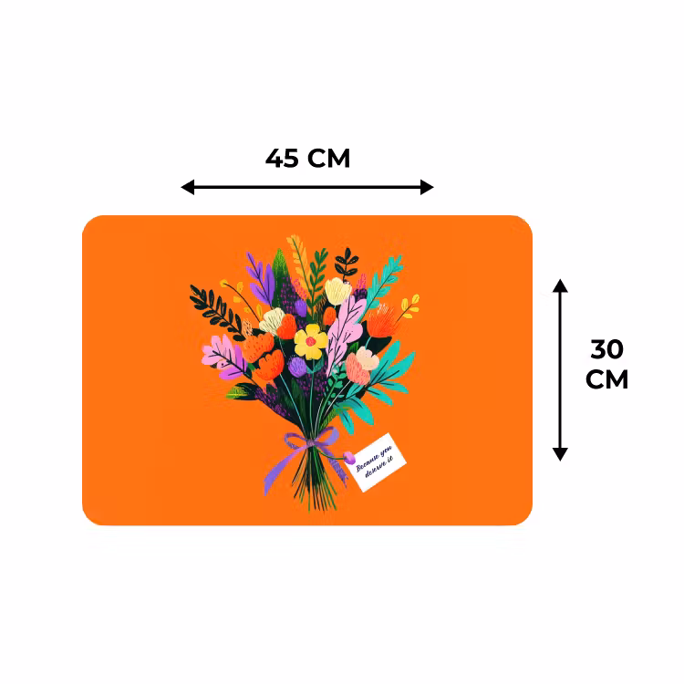 Placemat - 6 stuks - Kaartje - Boeket - Bloemen — 3