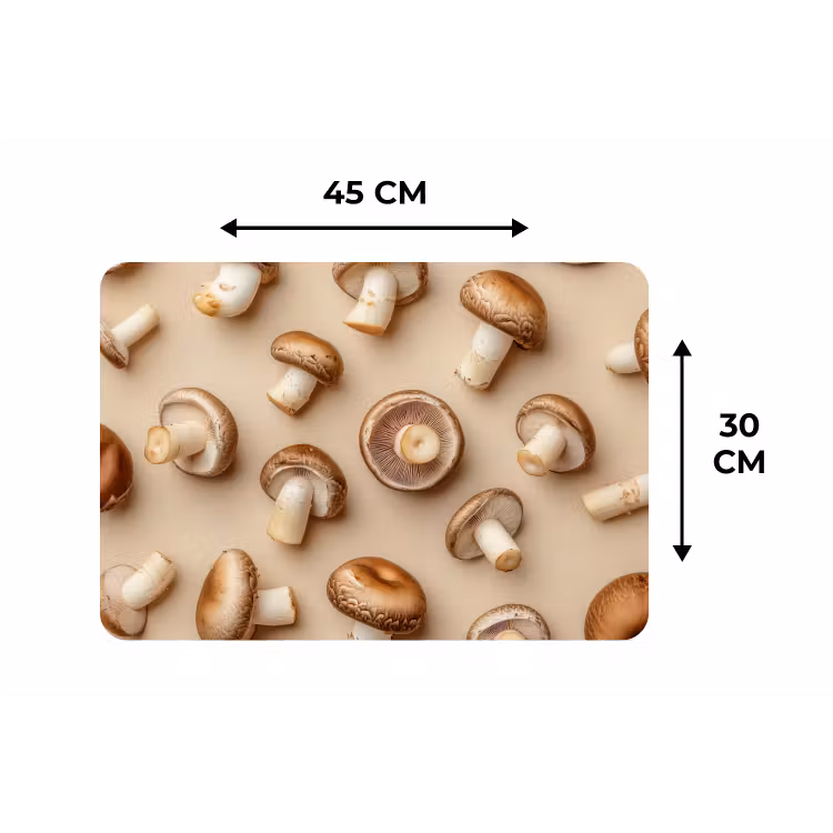 Placemat - 6 stuks - Kastanje Champignons - Beige — 3