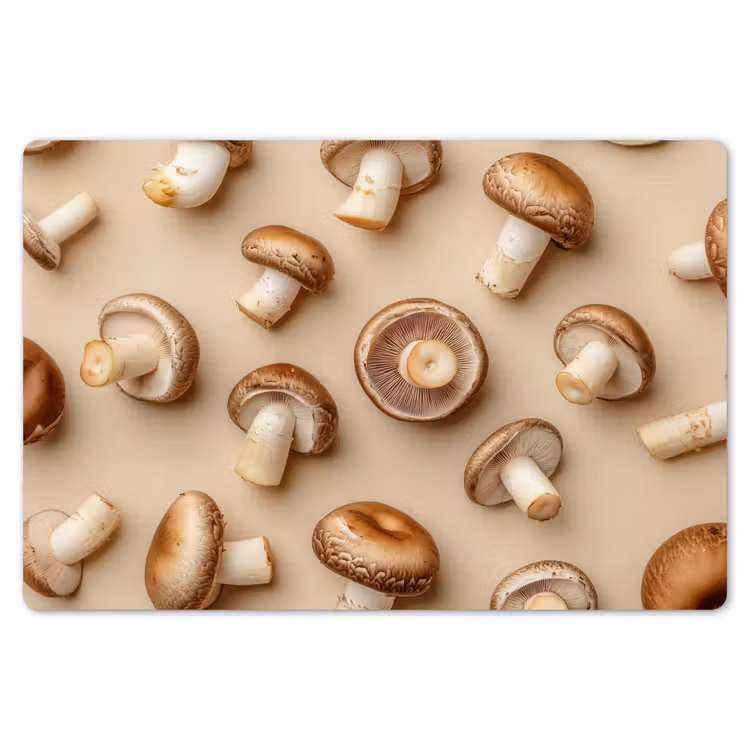 Placemat - 6 stuks - Kastanje Champignons - Beige — 7