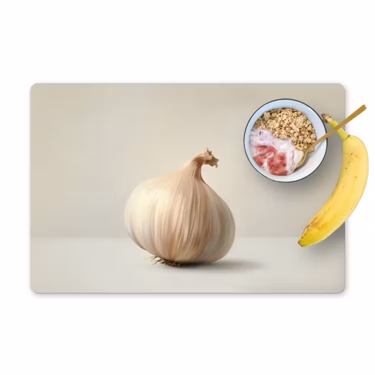 Placemat - 6 stuks - Knoflook - Natuurlijk - Beige — 1