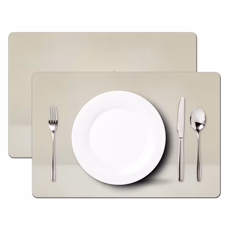 Placemat - 6 stuks - Knoflook - Natuurlijk - Beige — 2