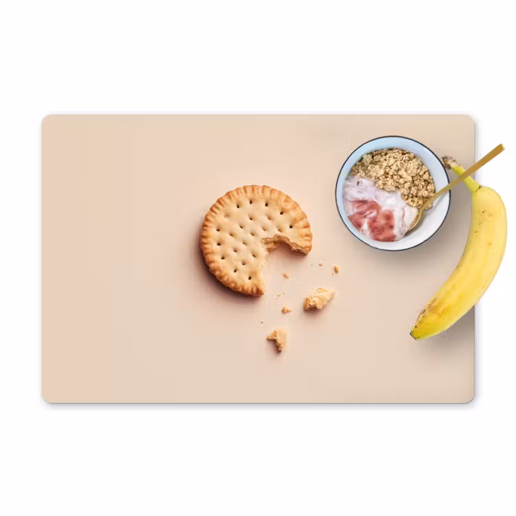 Placemat - 6 stuks - Koekje - Kruimels - beige — 1