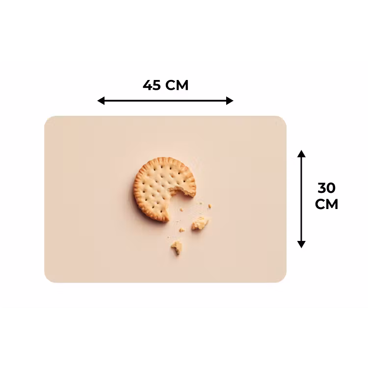 Placemat - 6 stuks - Koekje - Kruimels - beige — 3