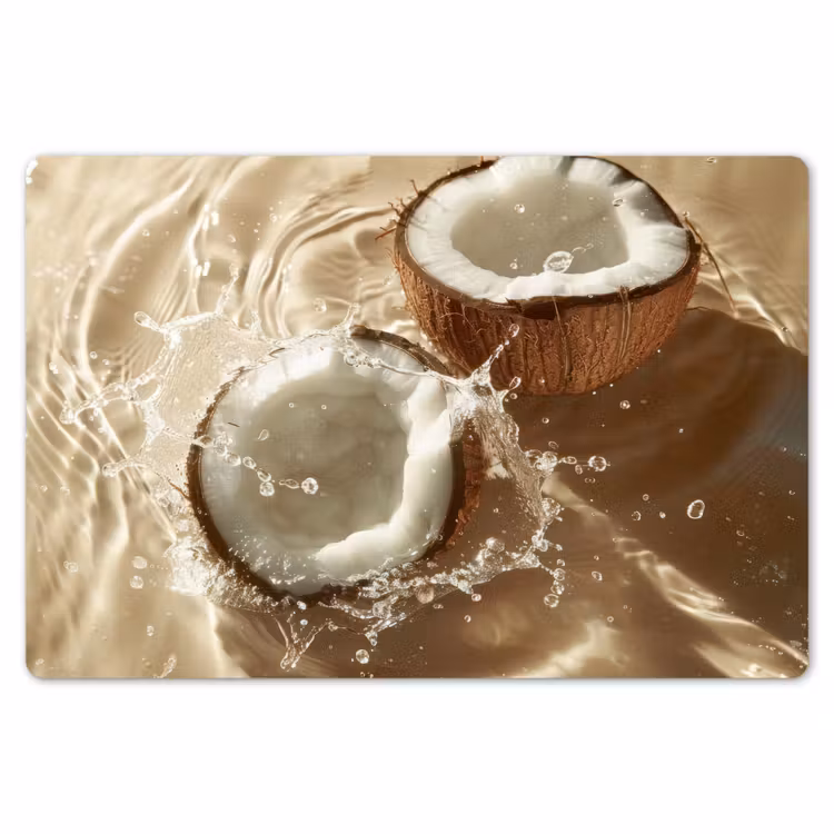 Placemat - 6 stuks - Kokosnoot - Water - Beige - Spetters — 7