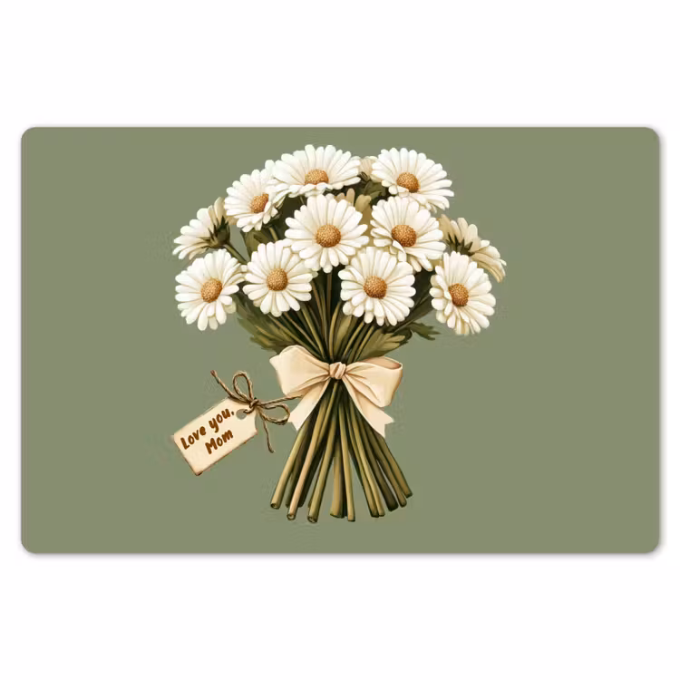Placemat - 6 stuks - Lint - Boeket - Groen - Quote — 7