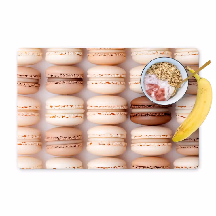 Placemat - 6 stuks - Macarons - Beige - Bruin — 1