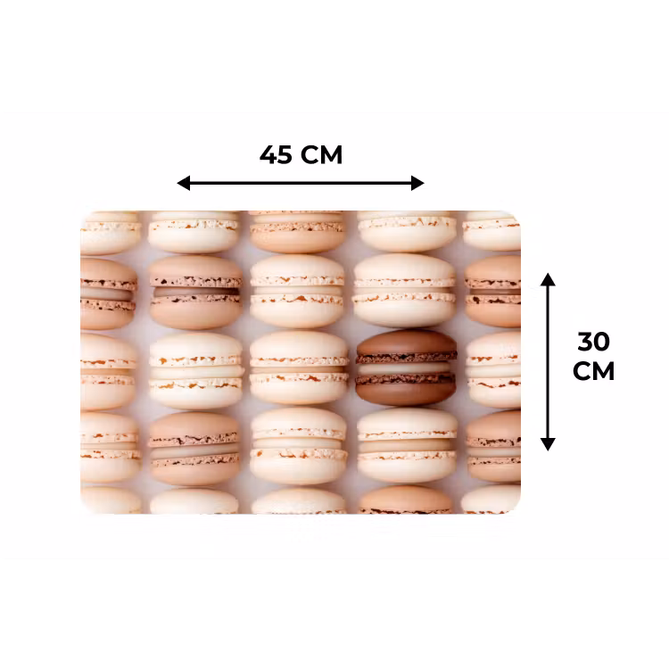 Placemat - 6 stuks - Macarons - Beige - Bruin — 3