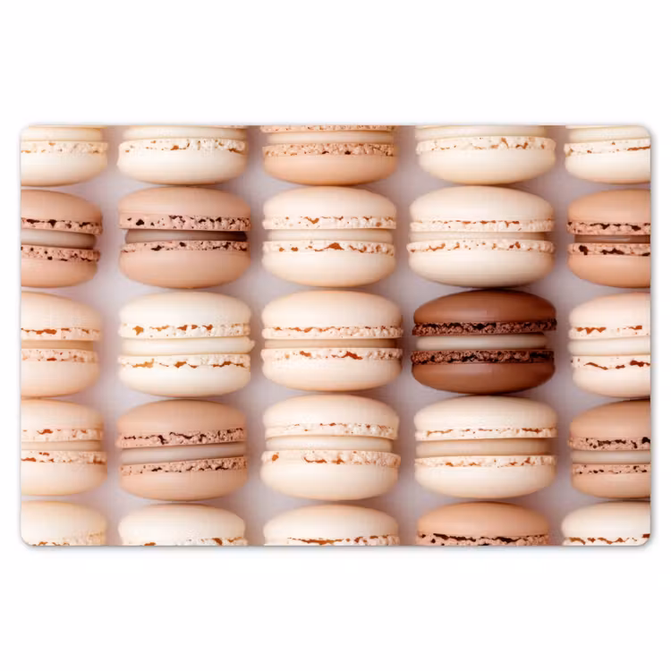 Placemat - 6 stuks - Macarons - Beige - Bruin — 7
