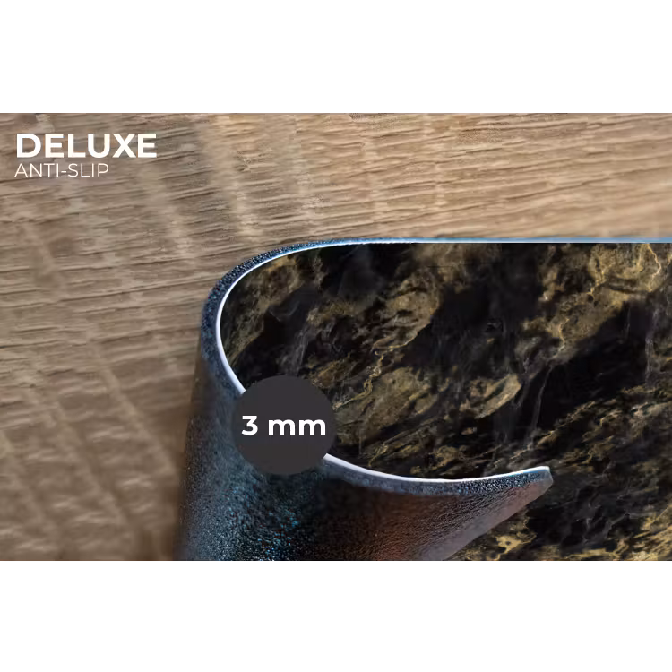 Placemat - 6 stuks - Marmer - Zwart - Goud — 4