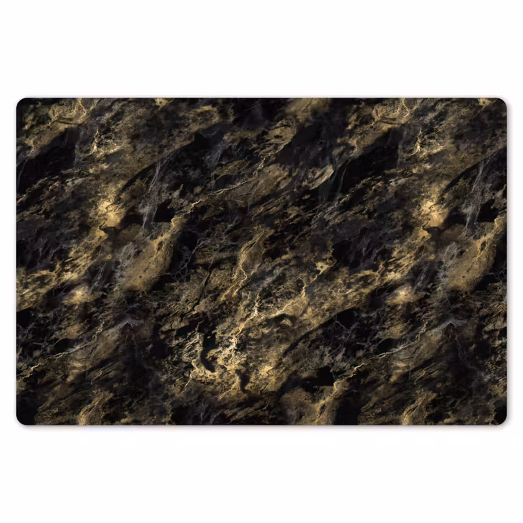 Placemat - 6 stuks - Marmer - Zwart - Goud — 7