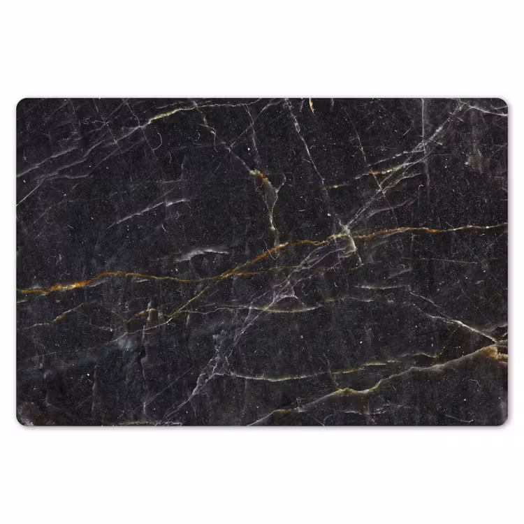 Placemat - 6 stuks - Marmer - Zwart - Goud - Grijs - Marmerstructuur — 7