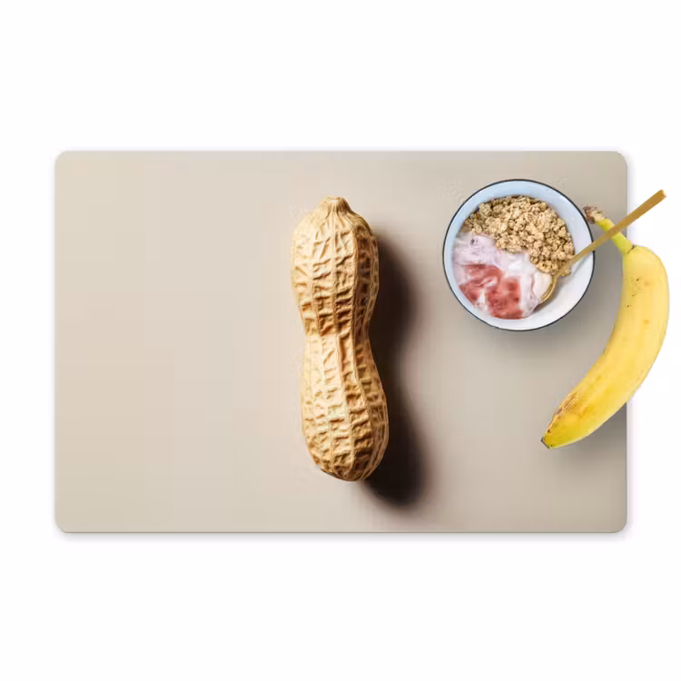 Placemat - 6 stuks - Pinda - Ruw - Beige — 1