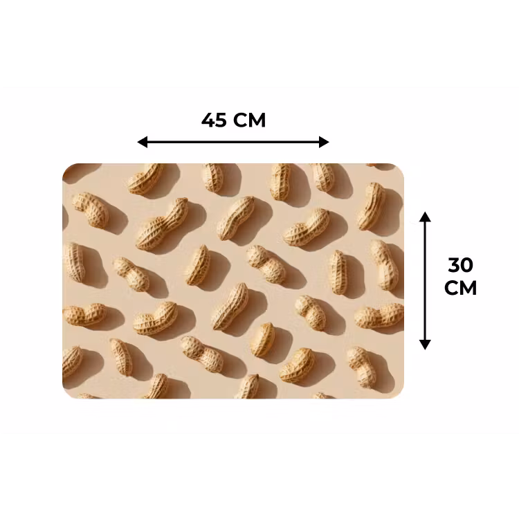 Placemat - 6 stuks - Pinda's - Patroon - Beige — 3