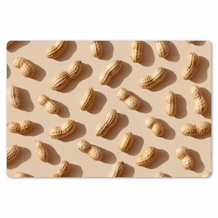 Placemat - 6 stuks - Pinda's - Patroon - Beige — 7